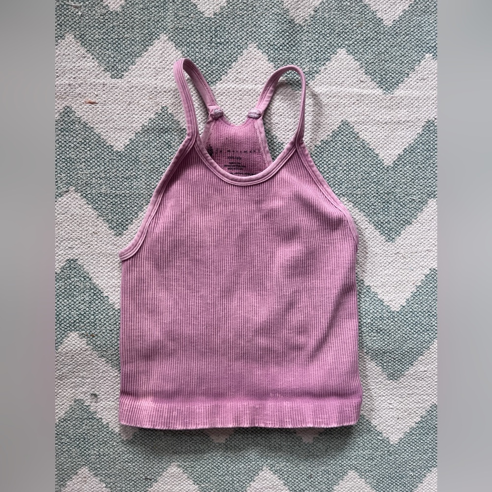 Free People Happiness Runs Long Crop in Soft Pink
